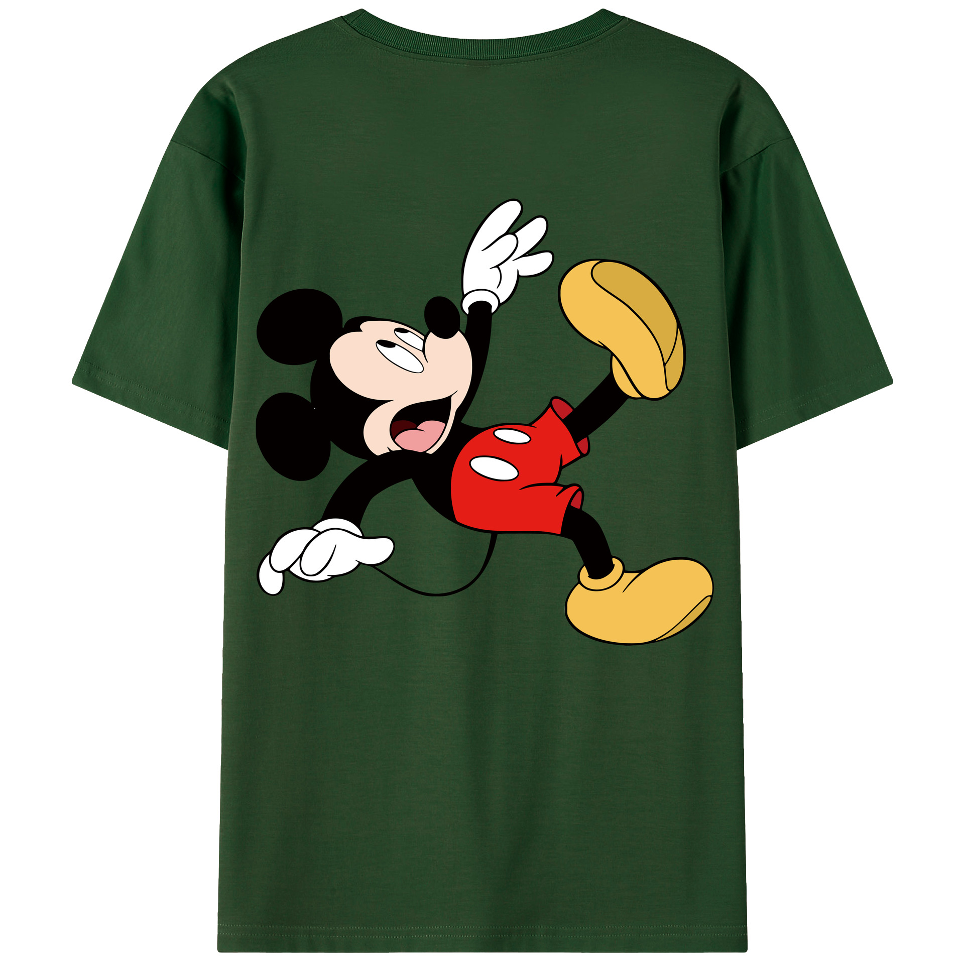 （画像用） ミッキーマウス Mickey Mouse 綿100％半袖Tシャツ（背面プリント）
